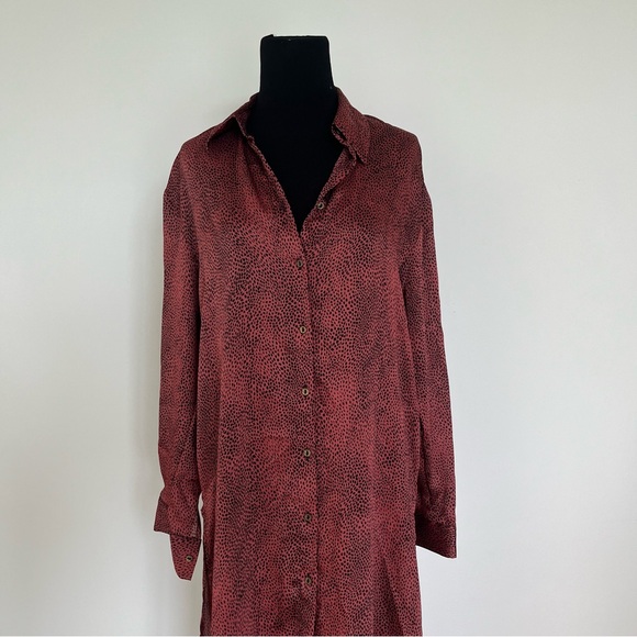 Zara red leopard print dress. Size small NWOT - Picture 5 of 16